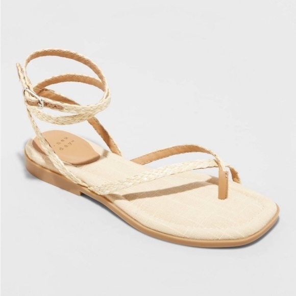 a new day Shoes - Women's Luisa Ankle Strap Thong Sandals - A New Day™ Beige new